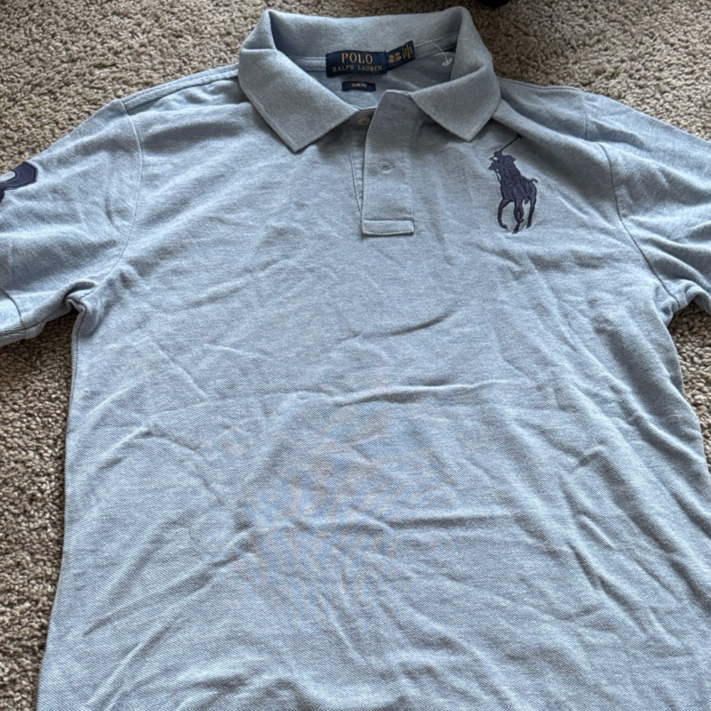 Polo by Ralph Lauren Men's Light Blue Polo Shirt